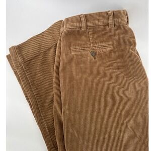 JOS A BANK Pants Men 38X30 Grandpa Core Camel Brown Corduroy Cuffed Trousers Y2K